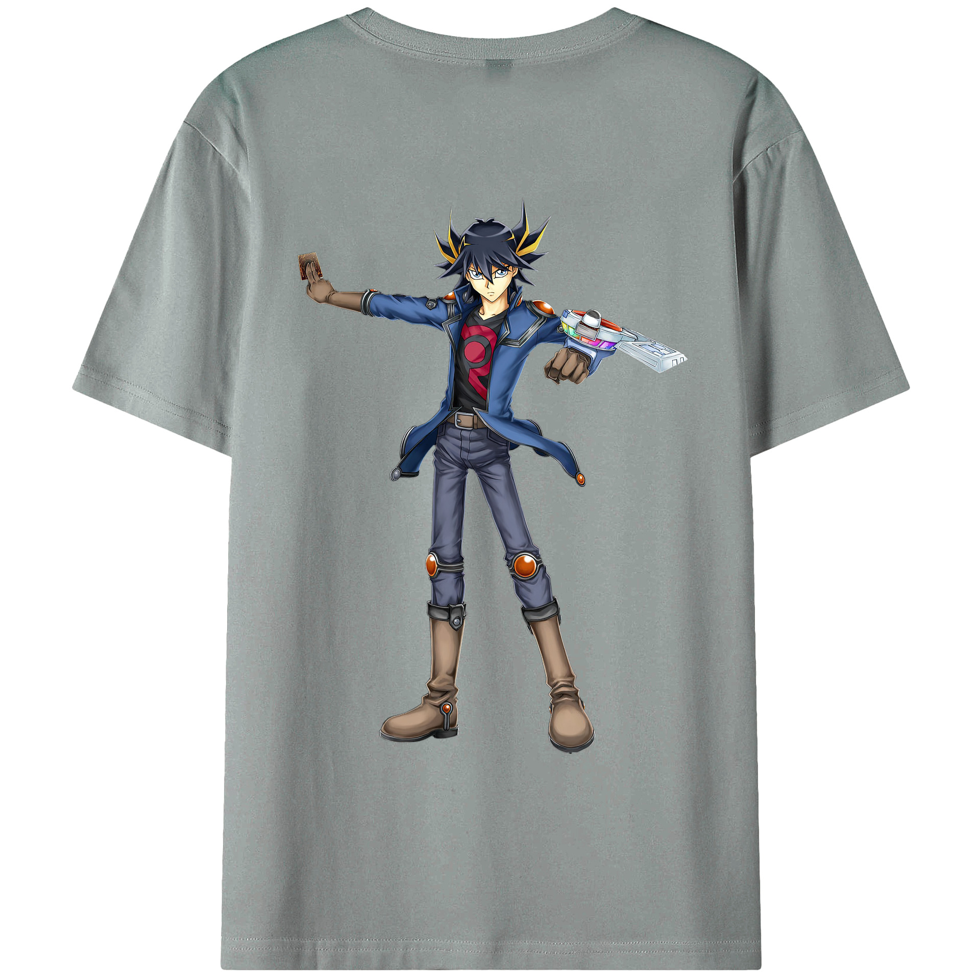 （画像用） 遊☆戯☆王 Yu-Gi-Oh! 綿100％ メンズ半袖Tシャツ（バックプリント） 通気性
